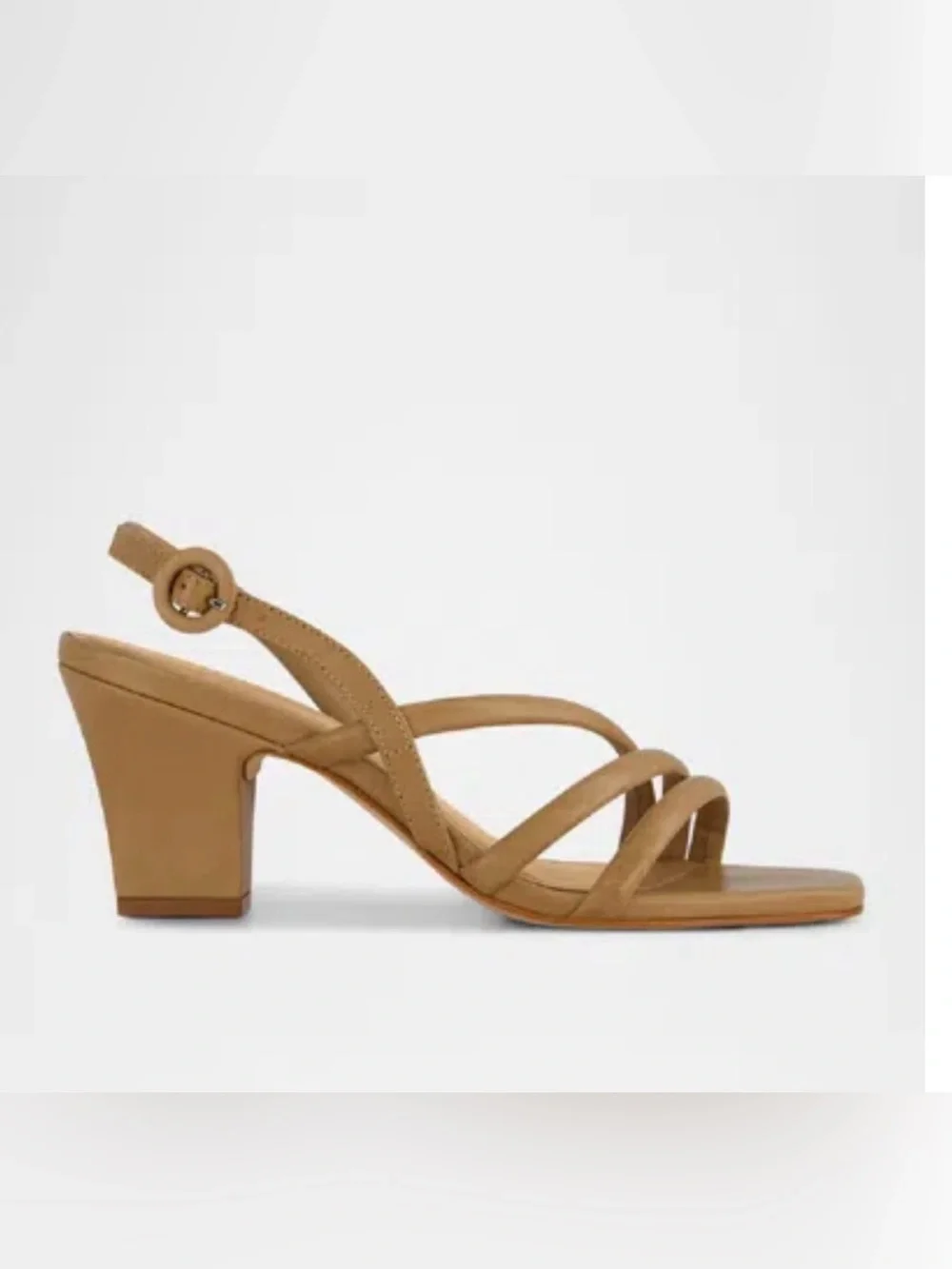 Bernardo Strappy Leather Slingback Sandals in Sand Glove Leather Size 11